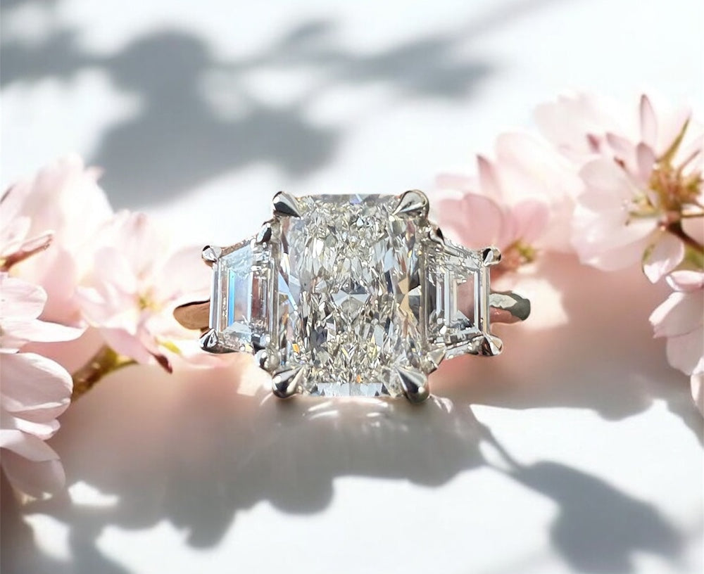 How To Pair a Three-Stone Engagement Ring with a Wedding Band