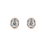 Bezel Diamond Stud Earrings