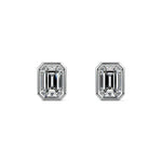 Bezel Diamond Stud Earrings
