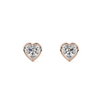 Bezel Diamond Stud Earrings