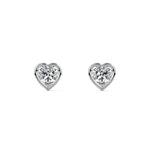 Bezel Diamond Stud Earrings