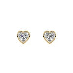 Bezel Diamond Stud Earrings