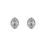 Bezel Diamond Stud Earrings