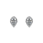 Bezel Diamond Stud Earrings
