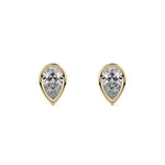 Bezel Diamond Stud Earrings
