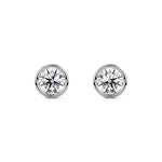Bezel Diamond Stud Earrings