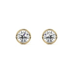 Bezel Diamond Stud Earrings