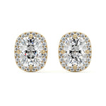 Halo Diamond Stud Earrings