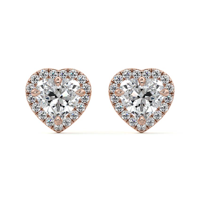 Halo Diamond Stud Earrings