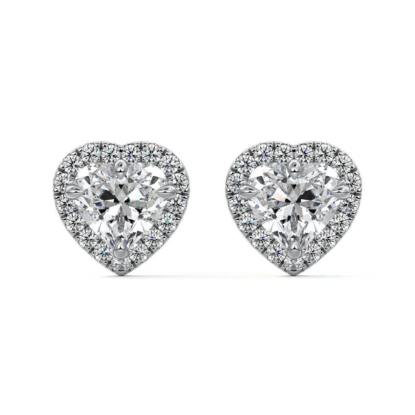 Halo Diamond Stud Earrings