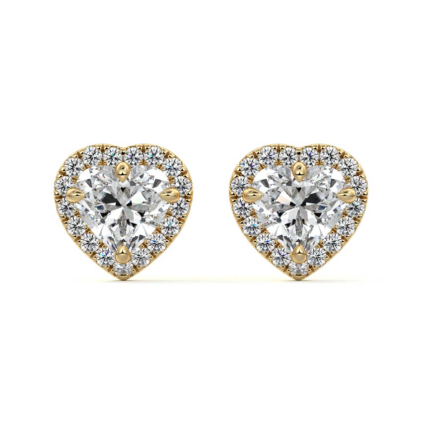 Halo Diamond Stud Earrings