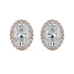 Halo Diamond Stud Earrings