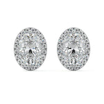 Halo Diamond Stud Earrings