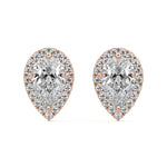 Halo Diamond Stud Earrings