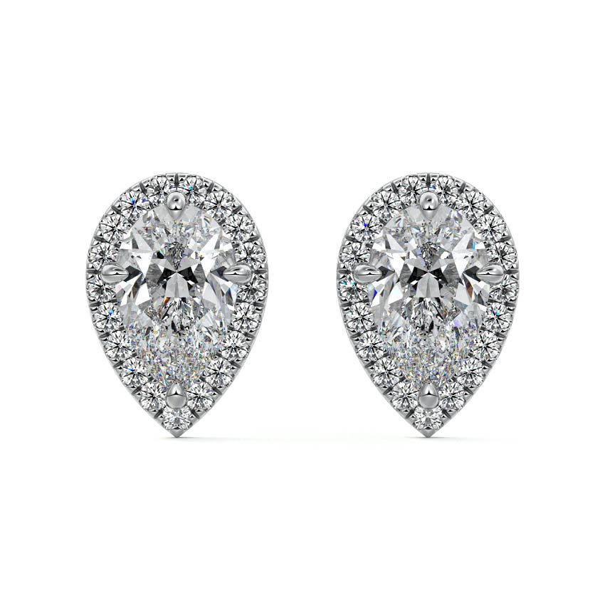 Halo Diamond Stud Earrings