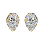 Halo Diamond Stud Earrings