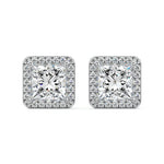 Halo Diamond Stud Earrings