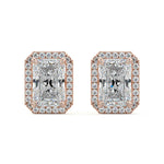 Halo Diamond Stud Earrings