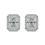 Halo Diamond Stud Earrings