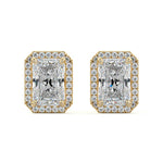 Halo Diamond Stud Earrings