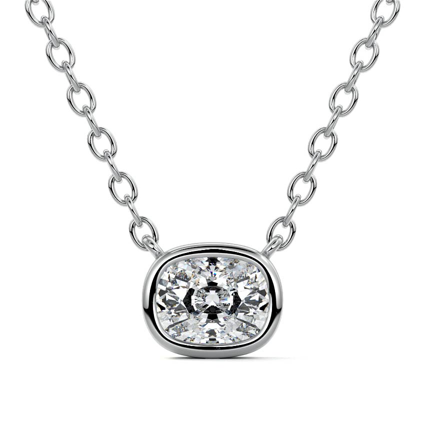 East West Bezel Diamond Pendant