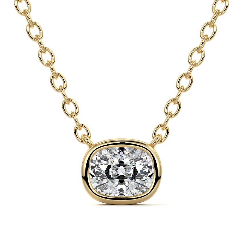 East West Bezel Diamond Pendant