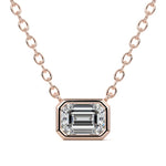 East West Bezel Diamond Pendant