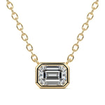 East West Bezel Diamond Pendant