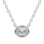 East West Bezel Diamond Pendant