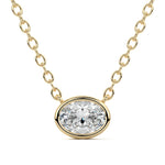 East West Bezel Diamond Pendant