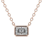 East West Bezel Diamond Pendant