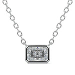 East West Bezel Diamond Pendant