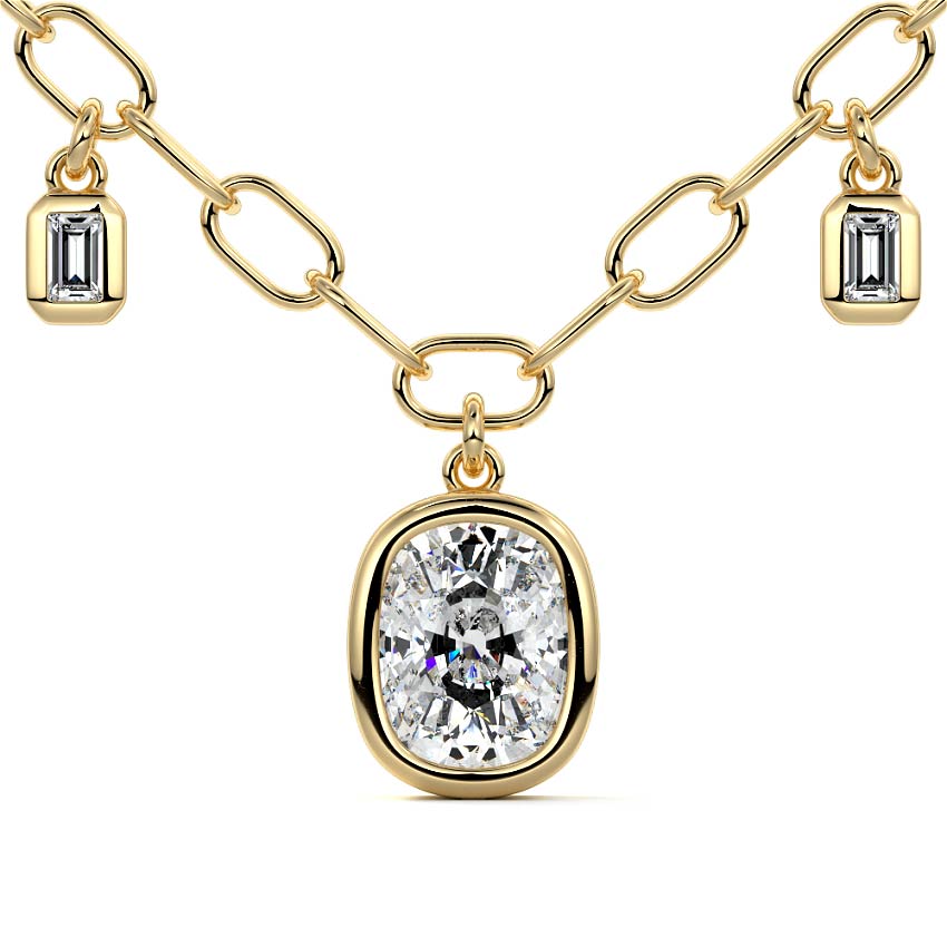 Drop Bezel Necklace