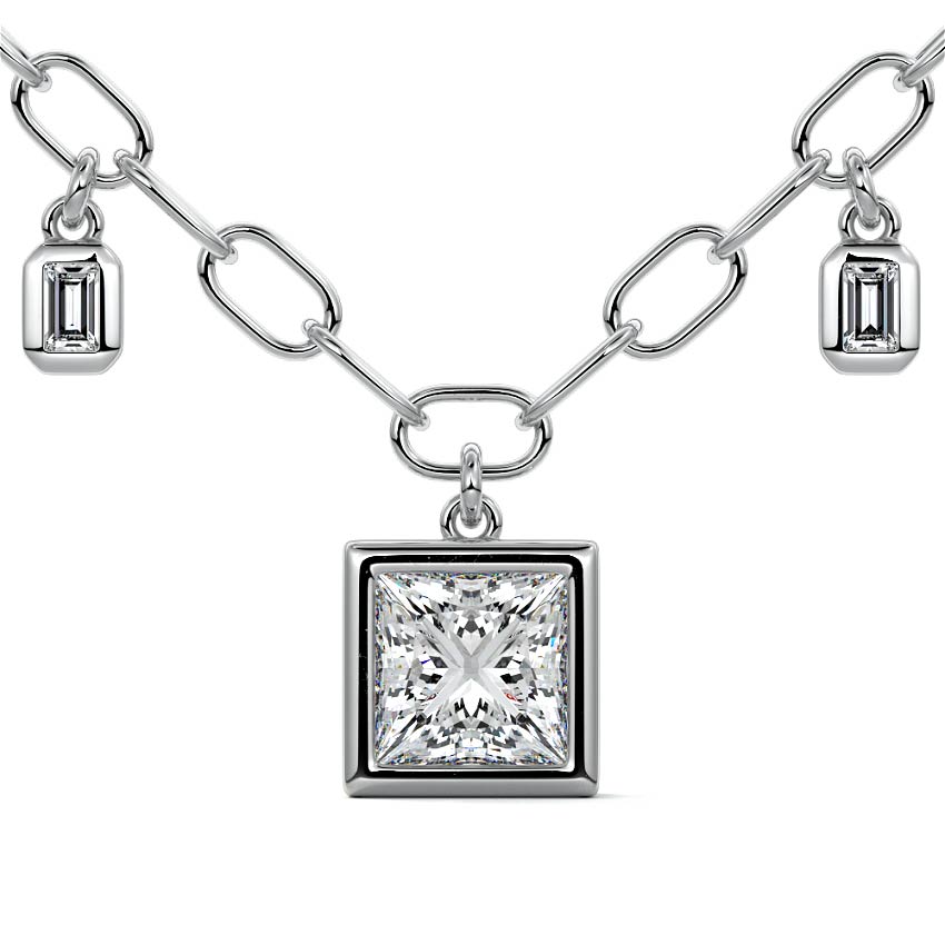 Drop Bezel Necklace