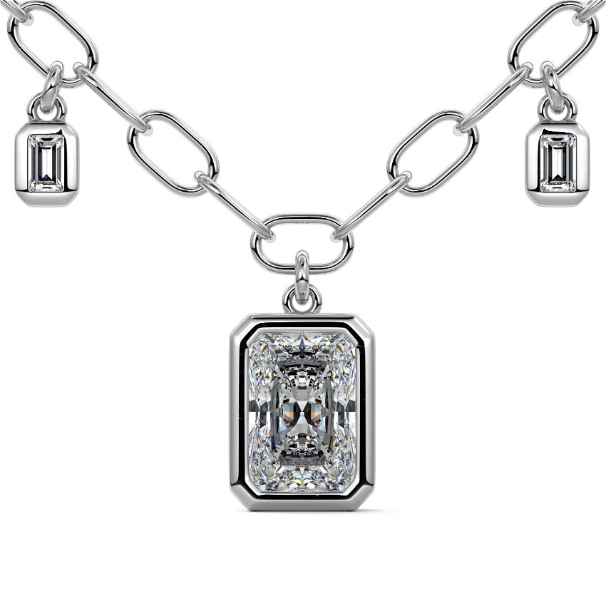 Drop Bezel Necklace