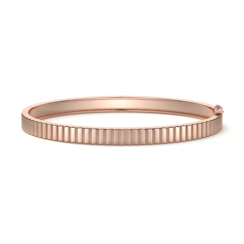 Ridged Gold Bracelet
