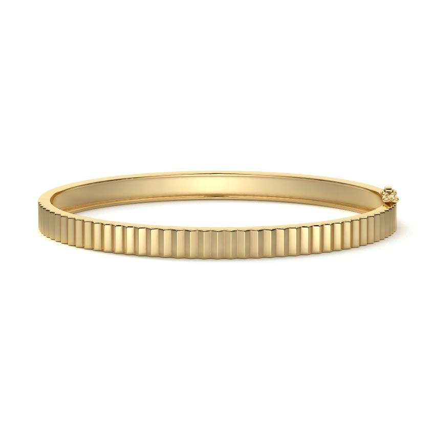 Ridged Bangle Bracelet