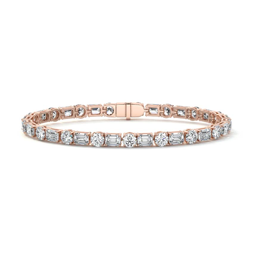 Emerald and Round Tennis Bracelet