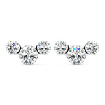 Sparkling Trio Diamond Stud Earrings