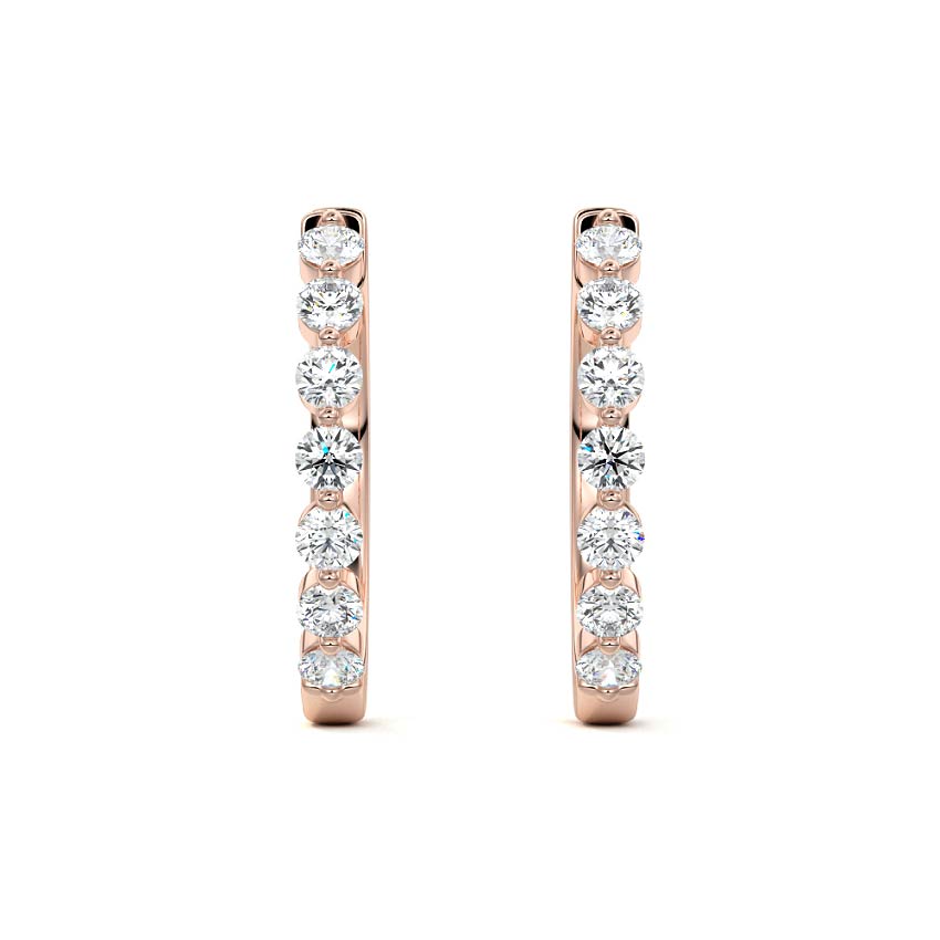 Round Brilliance Hoop Earrings