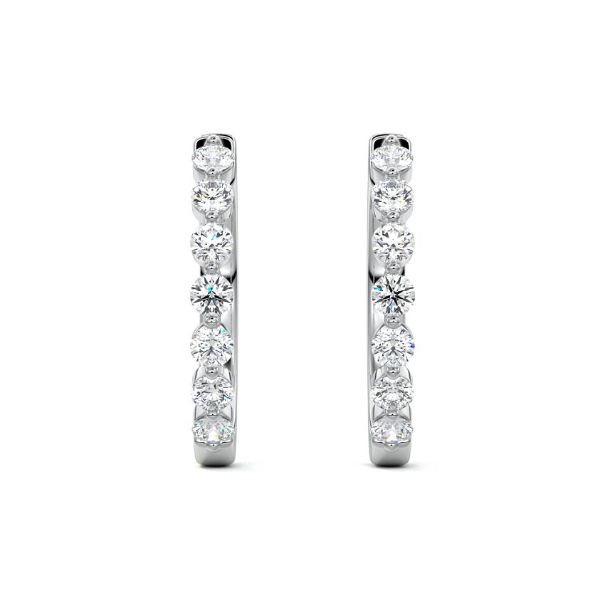 Round Brilliance Hoop Earrings