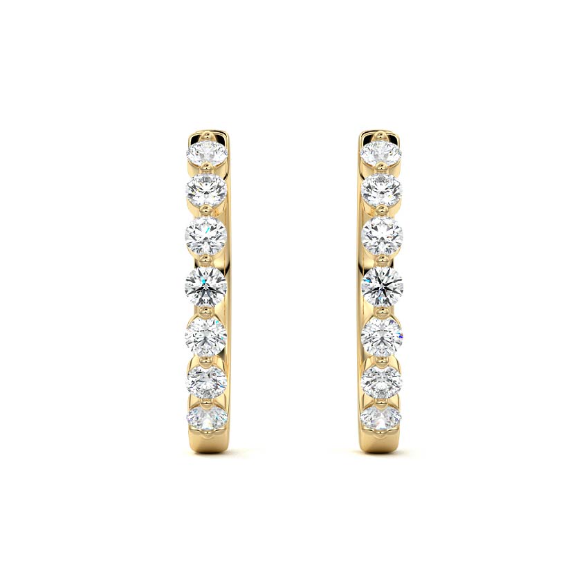Round Brilliance Hoop Earrings