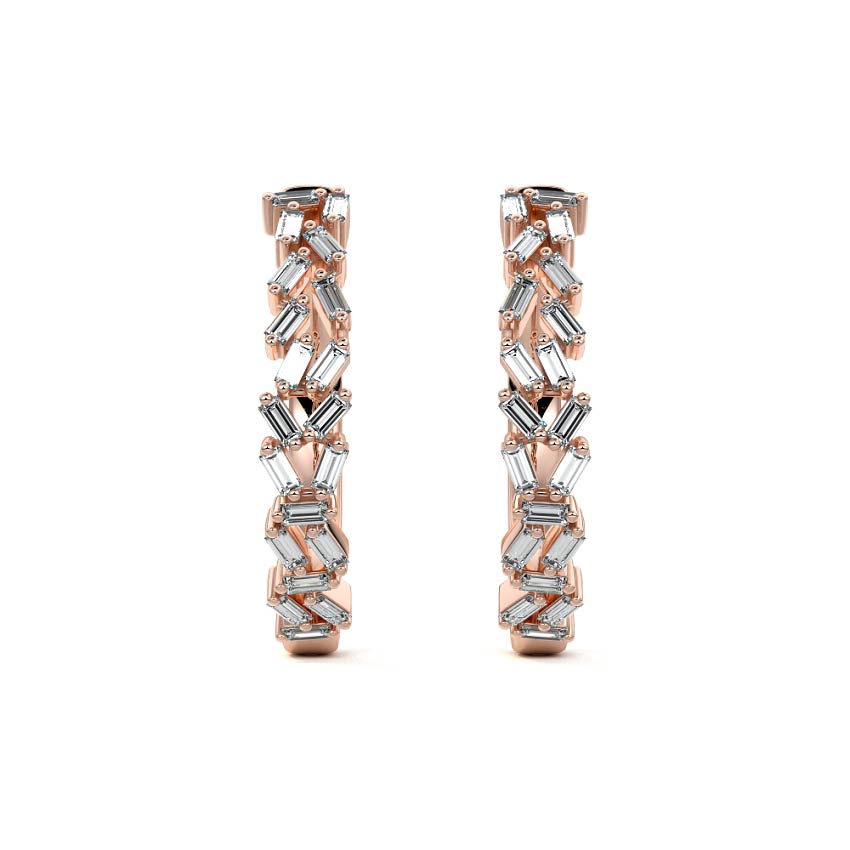 Baguette Prism Hoop Earrings