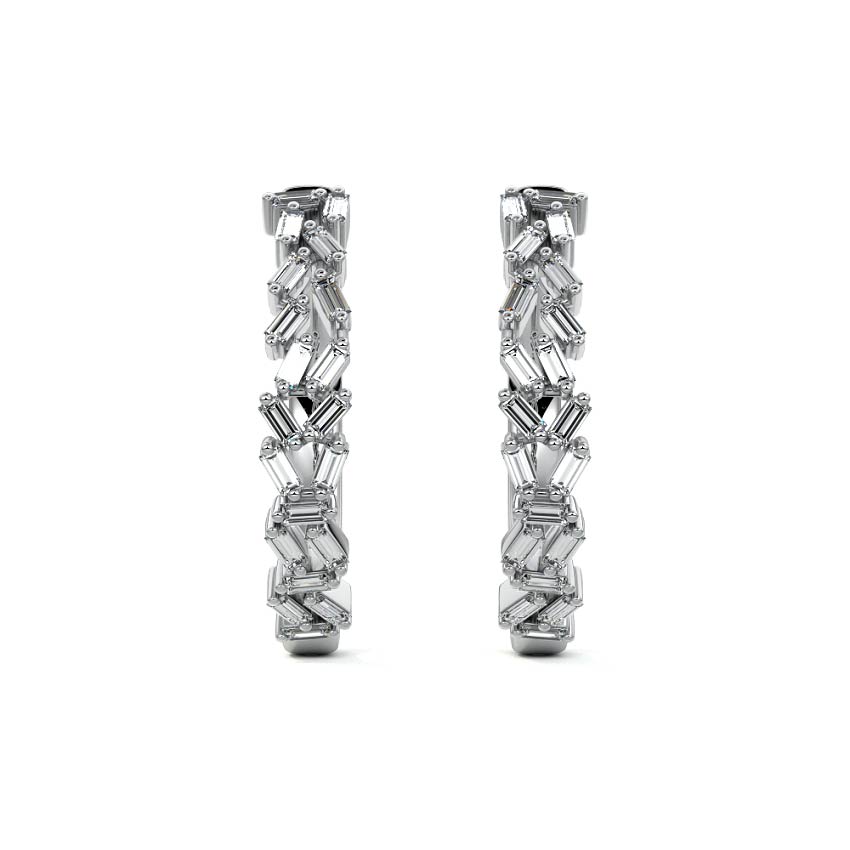 Baguette Prism Hoop Earrings