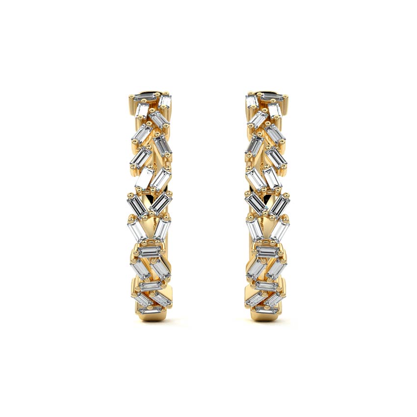 Baguette Prism Hoop Earrings