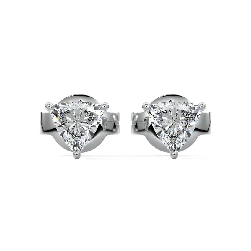 Trillion Diamond Stud Earrings