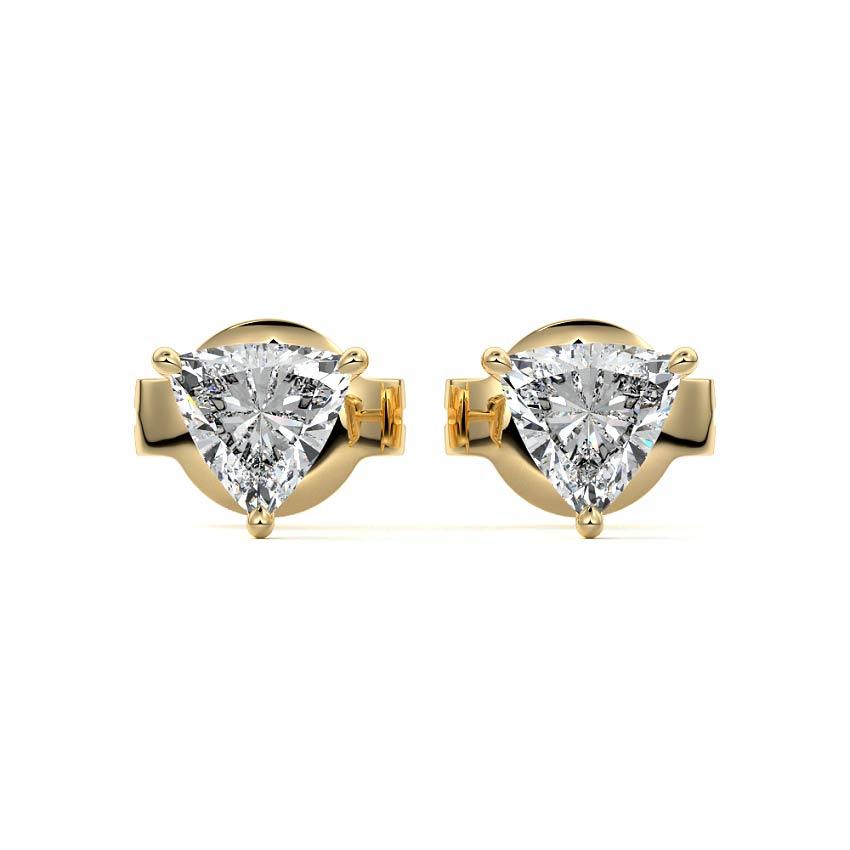 Trillion Diamond Stud Earrings