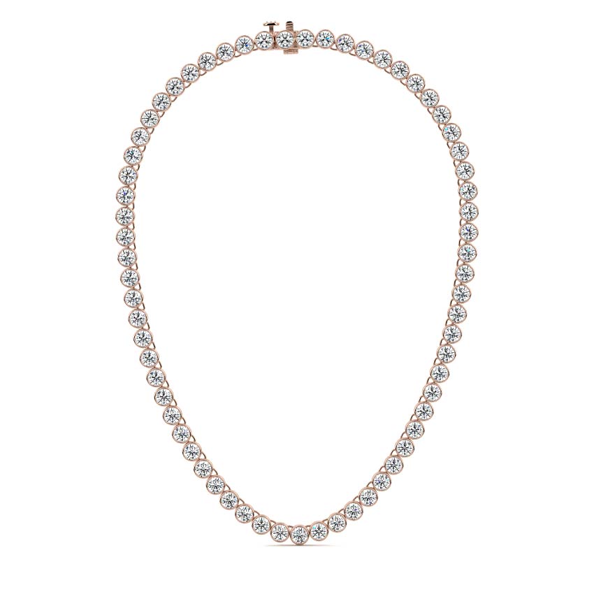 Bezel Diamond Tennis Necklace
