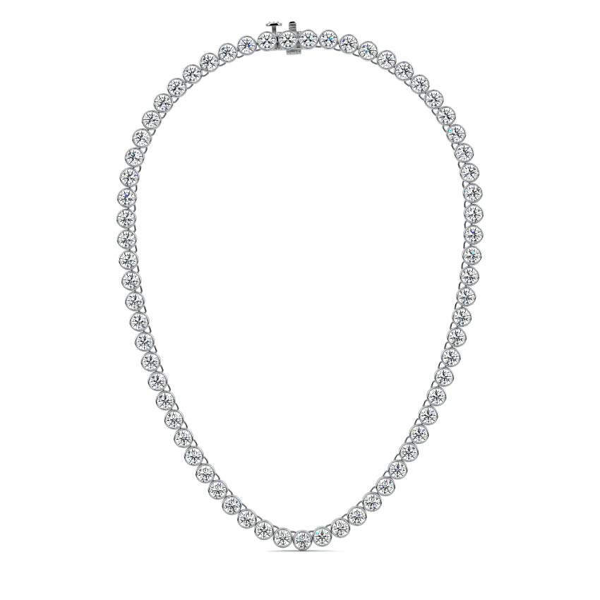 Bezel Diamond Tennis Necklace