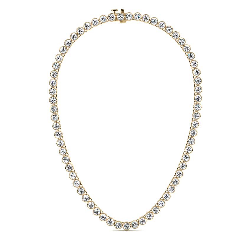 Bezel Diamond Tennis Necklace